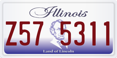 IL license plate Z575311
