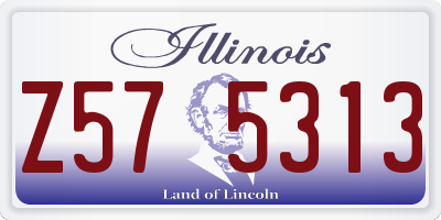 IL license plate Z575313