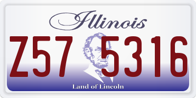 IL license plate Z575316