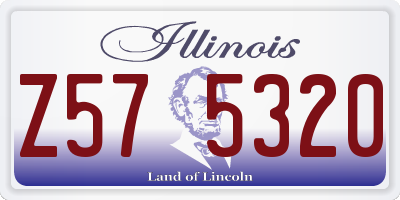 IL license plate Z575320