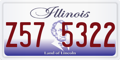 IL license plate Z575322