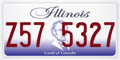 IL license plate Z575327