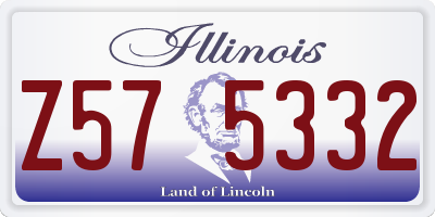 IL license plate Z575332