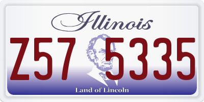 IL license plate Z575335