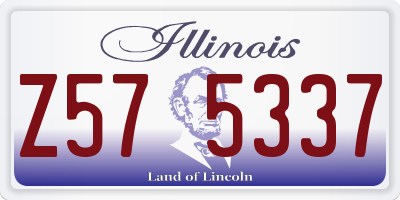 IL license plate Z575337