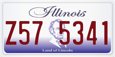 IL license plate Z575341