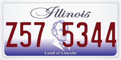 IL license plate Z575344