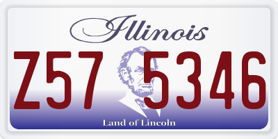IL license plate Z575346