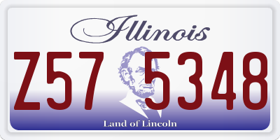 IL license plate Z575348