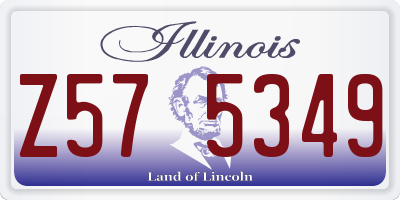 IL license plate Z575349