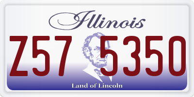 IL license plate Z575350