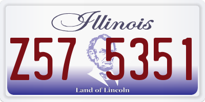 IL license plate Z575351
