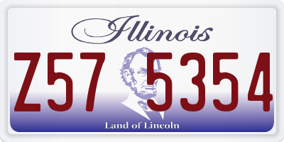 IL license plate Z575354