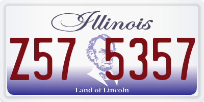 IL license plate Z575357