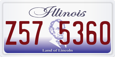 IL license plate Z575360