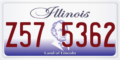 IL license plate Z575362