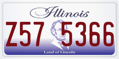 IL license plate Z575366