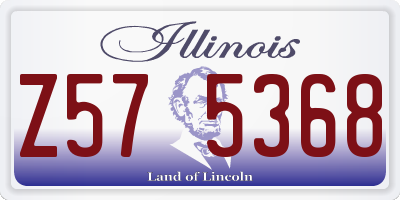 IL license plate Z575368