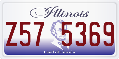 IL license plate Z575369
