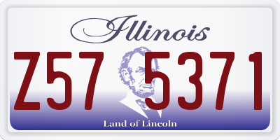 IL license plate Z575371
