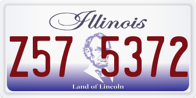 IL license plate Z575372