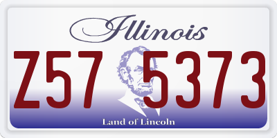 IL license plate Z575373