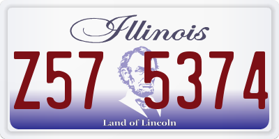 IL license plate Z575374