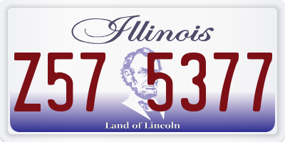 IL license plate Z575377