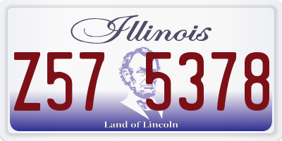 IL license plate Z575378
