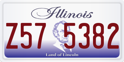 IL license plate Z575382