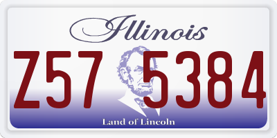 IL license plate Z575384