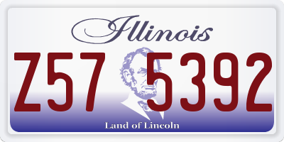 IL license plate Z575392
