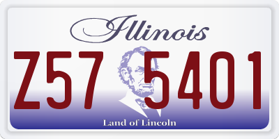 IL license plate Z575401