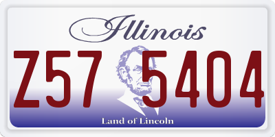 IL license plate Z575404