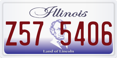 IL license plate Z575406