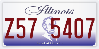 IL license plate Z575407