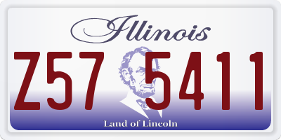 IL license plate Z575411