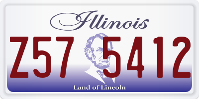 IL license plate Z575412