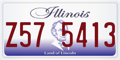 IL license plate Z575413