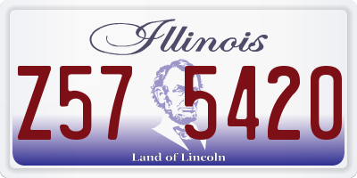IL license plate Z575420