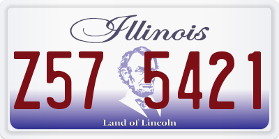 IL license plate Z575421