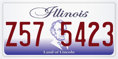 IL license plate Z575423