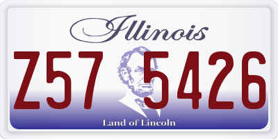 IL license plate Z575426