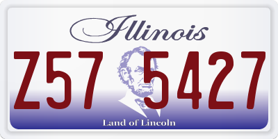 IL license plate Z575427