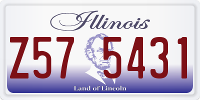 IL license plate Z575431