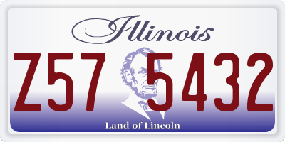IL license plate Z575432