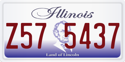 IL license plate Z575437