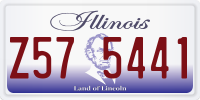 IL license plate Z575441