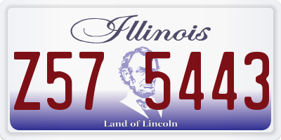IL license plate Z575443