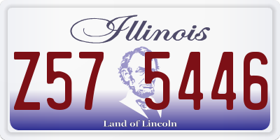 IL license plate Z575446